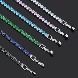 4mm Micro-inlaid Zircon Tennis Bracelet for Women 2021 New  Men Bracelet Homme Jewelry Accessories Wholesale