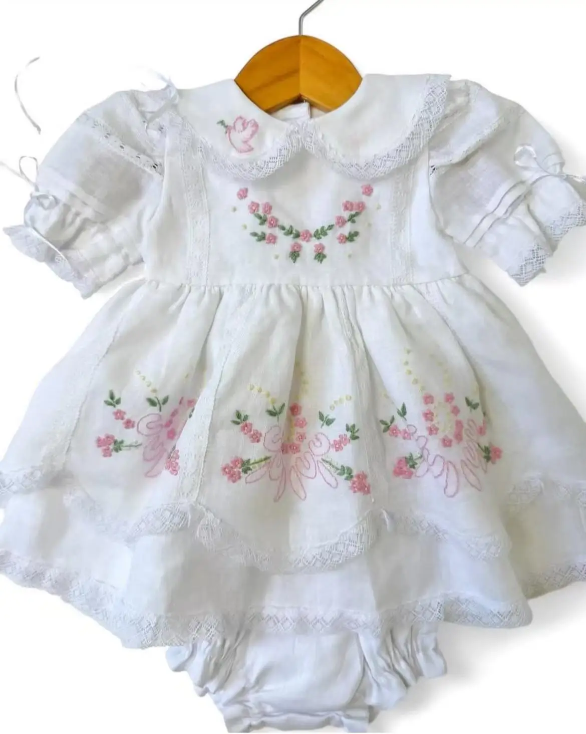 

0-12Y Baby Girl Summer Embroidery Vintage Princess Dress for Birthday Photography Holiday Eid B448