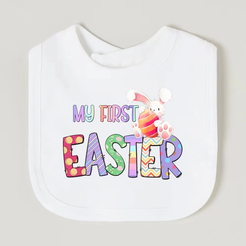 

Мой первый пасхальный слюнявчик для новорожденных с принтом на тему первого Пасха, хлопковый нагрудник для девочек с принтом кролика и яйца, лучший подарок на Пасху для малышей
