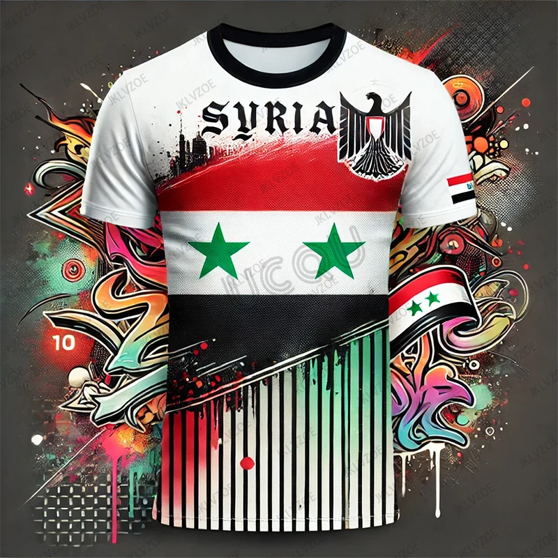 New 2025 Summer CHATGPT Designed Street Graffiti Sports Short Sleeve Syria10 Soccer Jersey Training Uniform Women Men T shirt