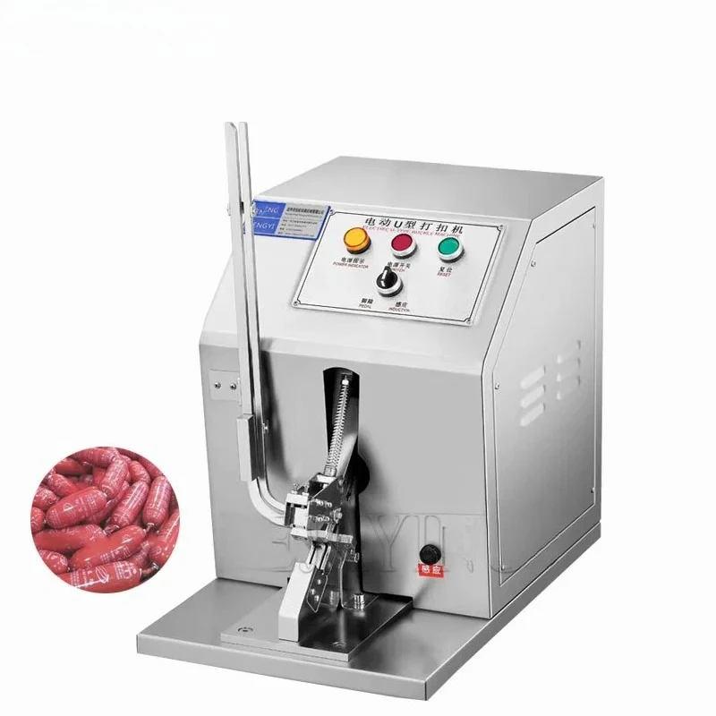 Top Selling Products Fully Automatic Electric Sausage Ham Buckle Machine Bread Bag Tie Machine