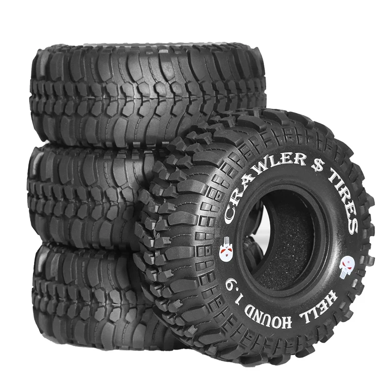 

4Pcs 1.9Inch 118Mm Rubber Tires For 1/10 Rock Track Redcat Scx10 Ii Axial 90046/90047 Yikong D90 Trx4 Trx6 Rc Car Tyre