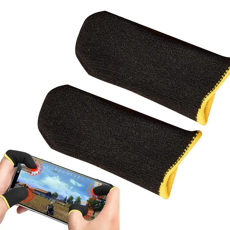 Carbon Fiber Thumb Sleeves Ultra-thin Sensitive Finger Sleeves For Mobile Gamer Breathable Gaming Finger Cover For Touch Screen