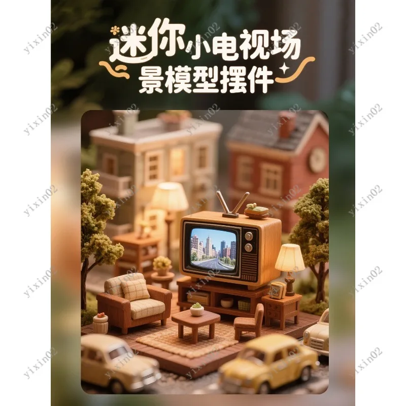 Portable Real Display Mini TV Small Screen Television Desktop Ornament Gift For Home Decoration Play