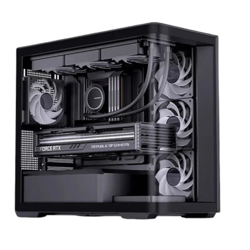 

Chassis D300 Ocean View Room MATX Curved Glass Support Back Motherboard Without Uprights