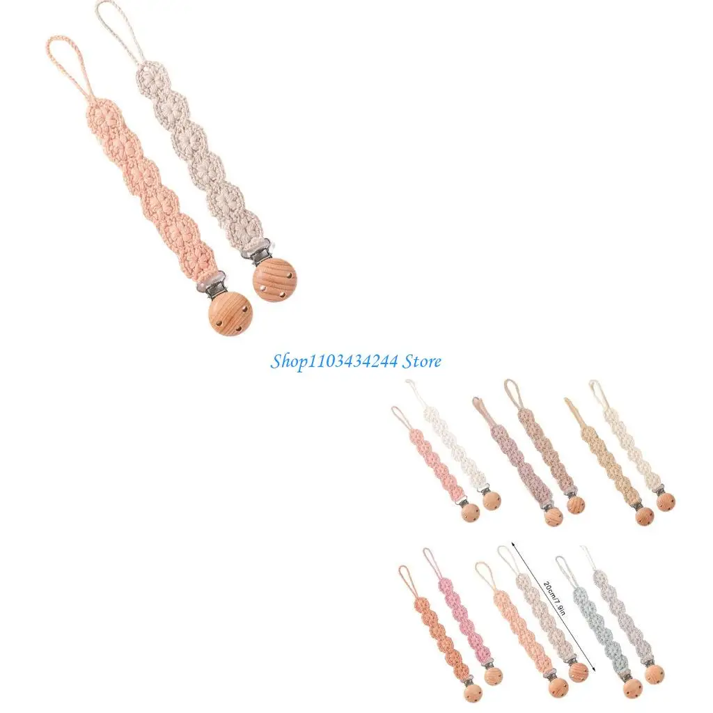 

2PCS Infants Soother Clip Strap Comfortable Baby Pacifier Leash Secure Toy Belt