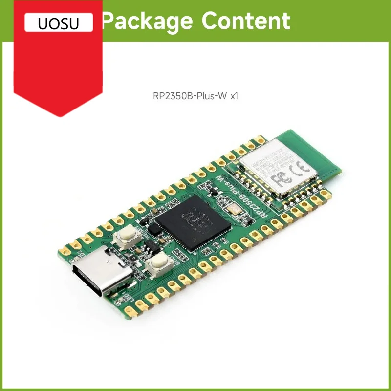 1Pcs RP2350B-Plus-W Development Board, Raspberry Pi RP2350B Dual-core & Dual-architecture Microcontroller, Supports Wi-Fi
