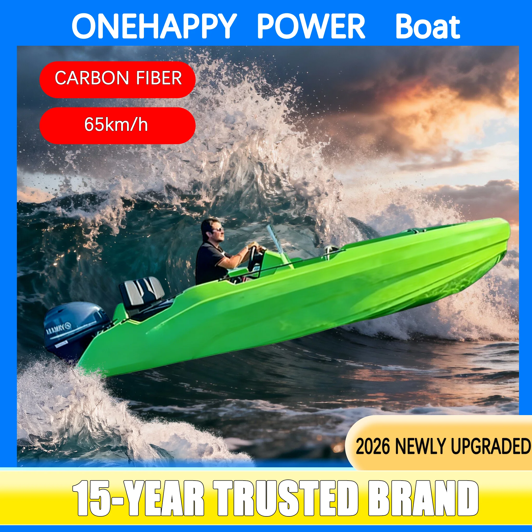 

260 кг скоростная лодка с управлением на рулевом колесе с лобовым стеклом, 5 человек, спортивная лодка с роторным покрытием, гибкая и пригодная для вторичной переработки, HDPE-лодка