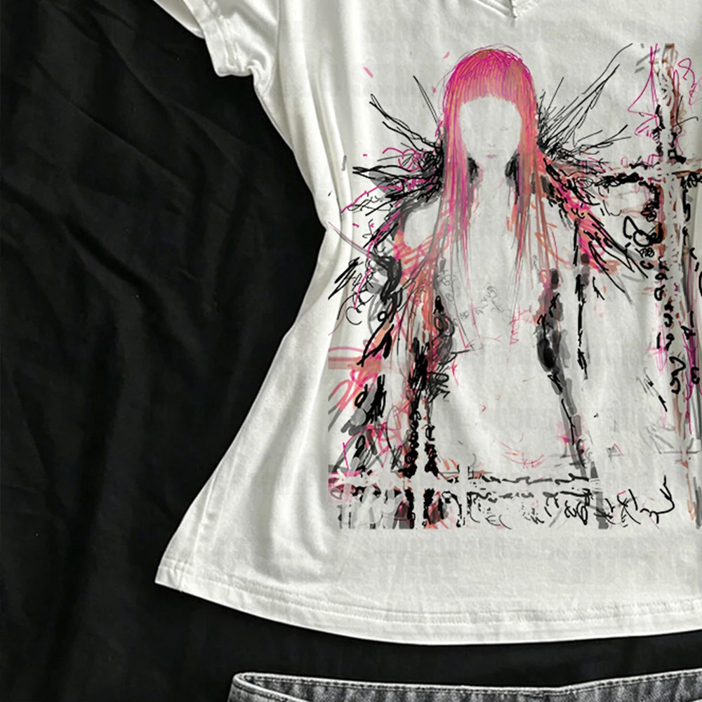 Vrouwen Top Y2k Grafische Tees - Summer Goth Clothing recensie en prijs