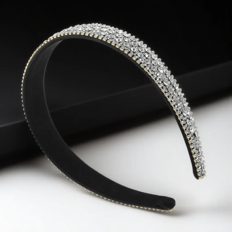 

Non-slip Headband Rhinestones Glitter Headbands Hair Accessories for Headpiece Women Sparkly Bride