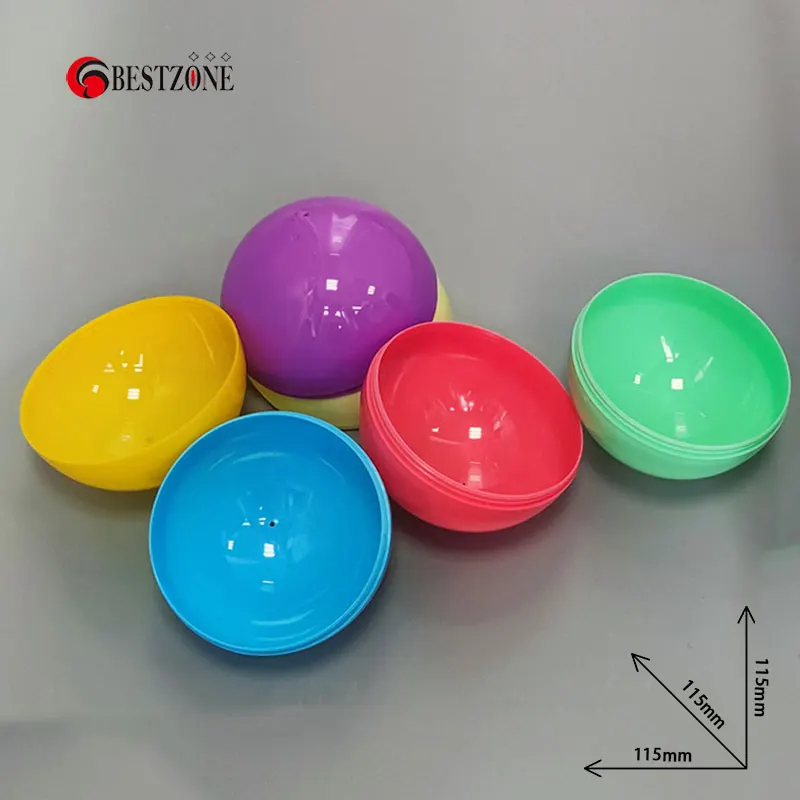 10Pcs 4.52Inch 115MM Surprise Ball Toy Capsules Plastic Empty Container Can Open For Vending Machine Draw Gifts Wedding Merch