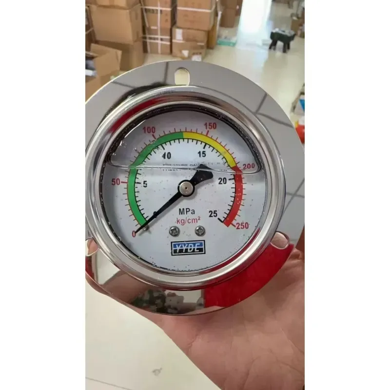 Hot Sale Axial band edge shockproof pressure gauge YN60ZT/25/40mpa hydraulic oil pressure gauge shockproof air pressure gauge - view 2