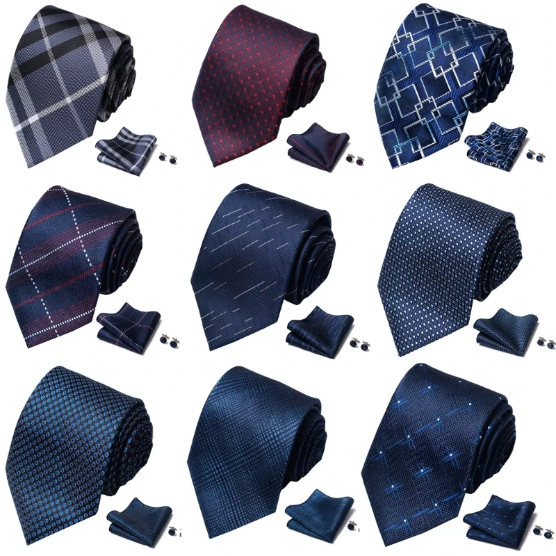 Men‘s Tie Accessories Combo Fashionable Necktie, Multi functional Handkerchief