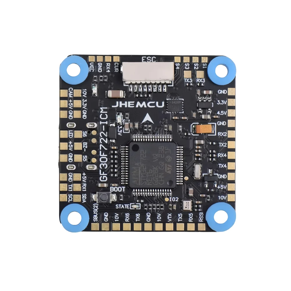 JHEMCU GF30F722-ICM FPV F7 التحكم في الطيران المزدوج BEC 5 فولت 10 فولت OSD HD 3-8S المدخلات 30X30 مللي متر لطائرات بدون طيار FPV حرة HD أجزاء ذاتية الصنع