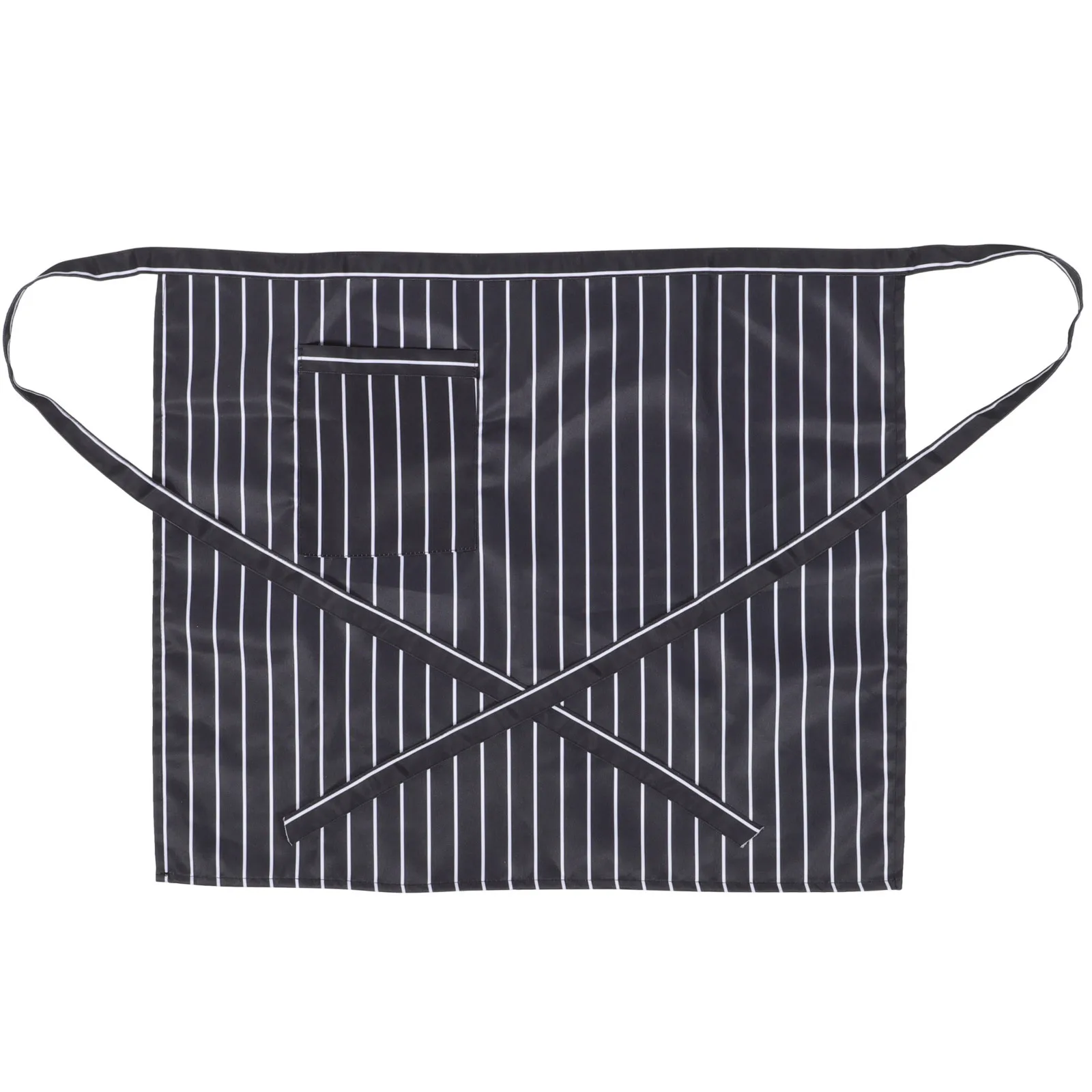 Tablier de taille de Chef noir, Durable, confortable, réglable, unisexe, serveur, Bistro, Bar, fête, usage domestique, demi-tablier de serveur