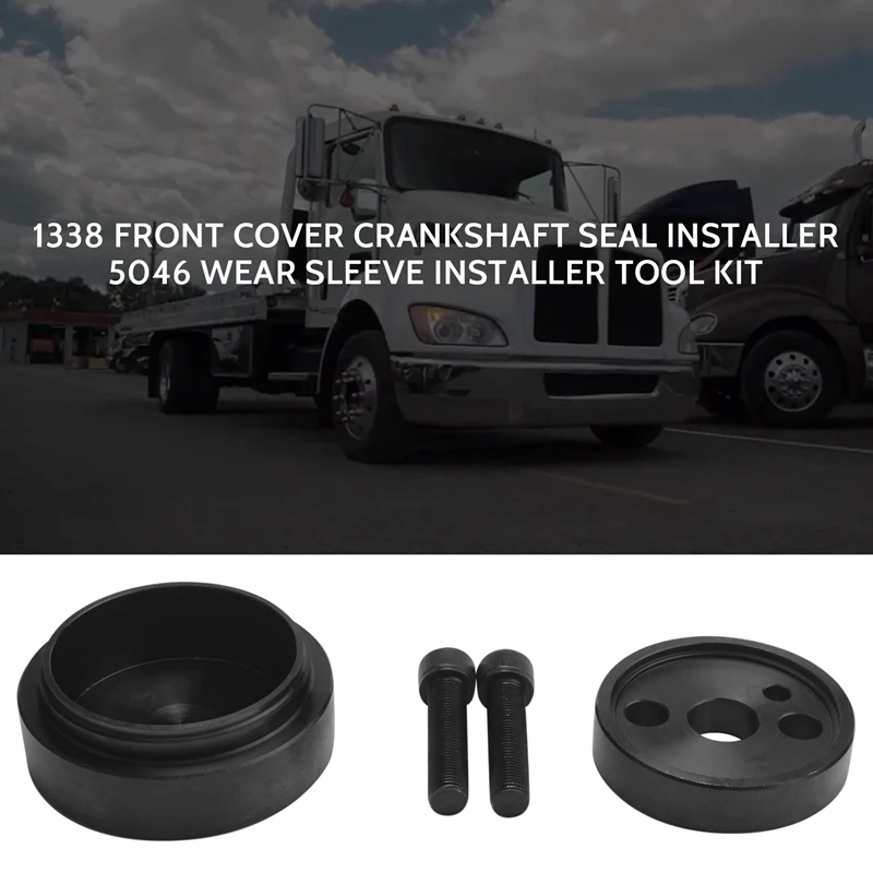 1338 Front Cover Crankshaft Seal Installer 5046 Wear Sleeve Installer Tool Kit For Cummins 3.9L 5.9L 6.7L 3824498