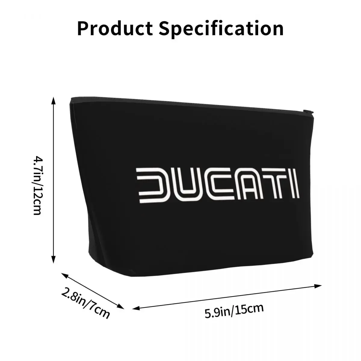 70's Retro Ducati Shirt, Sticker, Hoodie, Mask Travel Cosmetic Bag Cosmetic Case Portable Organizer For Women Ladies Gift