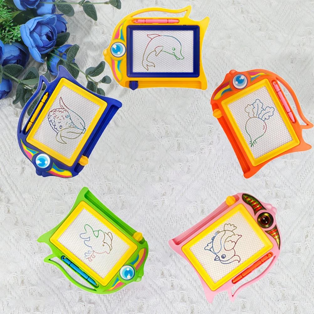 

5pcs Magnetic Painting Kids Writing Board Creativity Learning Toy Erasable Lightweight Portable Plastic Safe