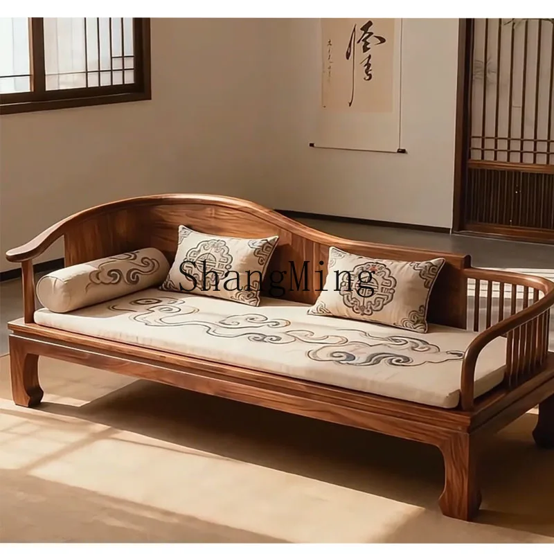 

ZYY household black walnut chaise longue minimalist sofa chaise longue chaise longue bedroom leisure chair