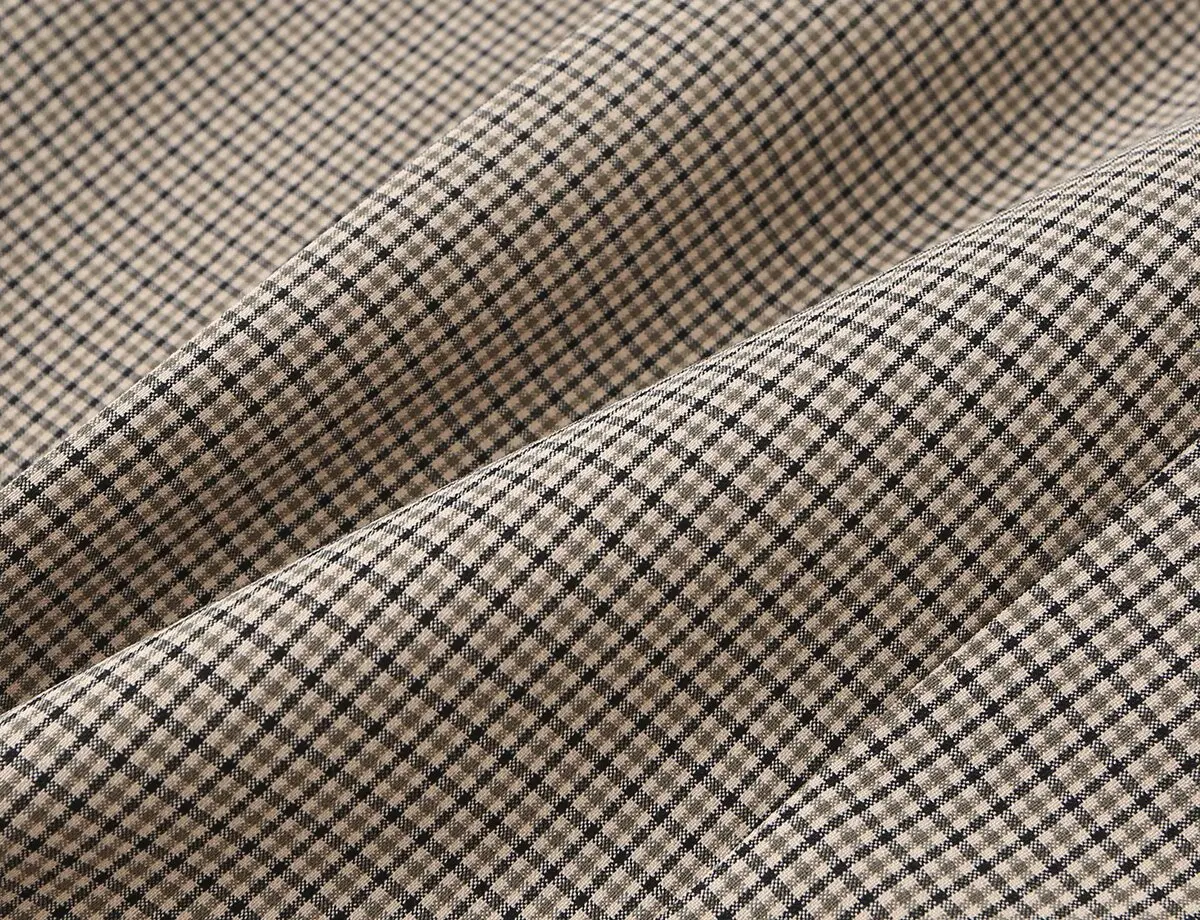 KONDALA Mode 2026 Damen Karierter Khaki-Herbstanzug O-Ausschnitt Zweireihige Weste + Gürtel Lange Hose Vintage Büro-Dame Schicke Sets – Detail 21