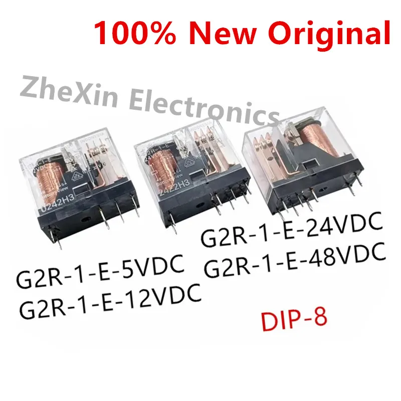 10PCS/Lot   G2R-1-E-5VDC 、G2R-1-E-12VDC 、G2R-1-E-24VDC 、G2R-1-E-48VDC   DIP-8   New Original Power Relay   G2R-1-E-DC12V  DC24V