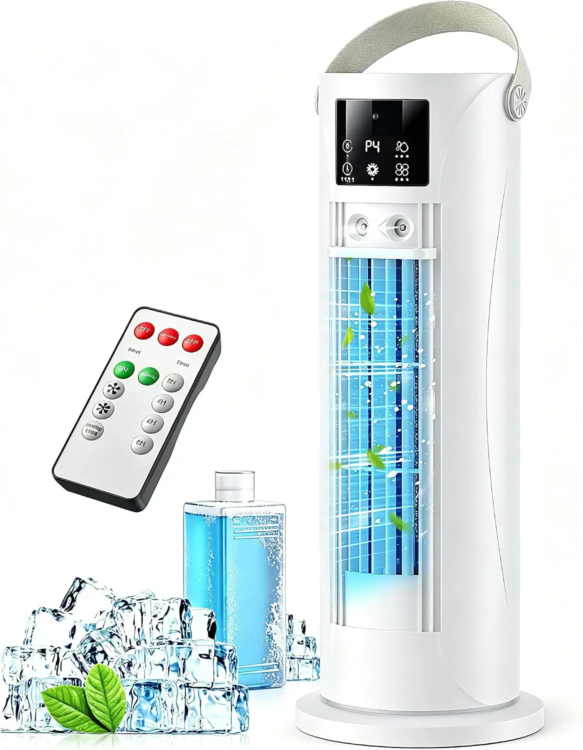 Portable Air Conditioners, 120 °rotating tower fan, portable AC for 3 wind speeds,Storm mode, 8H timing, Evaporative Air Cooler