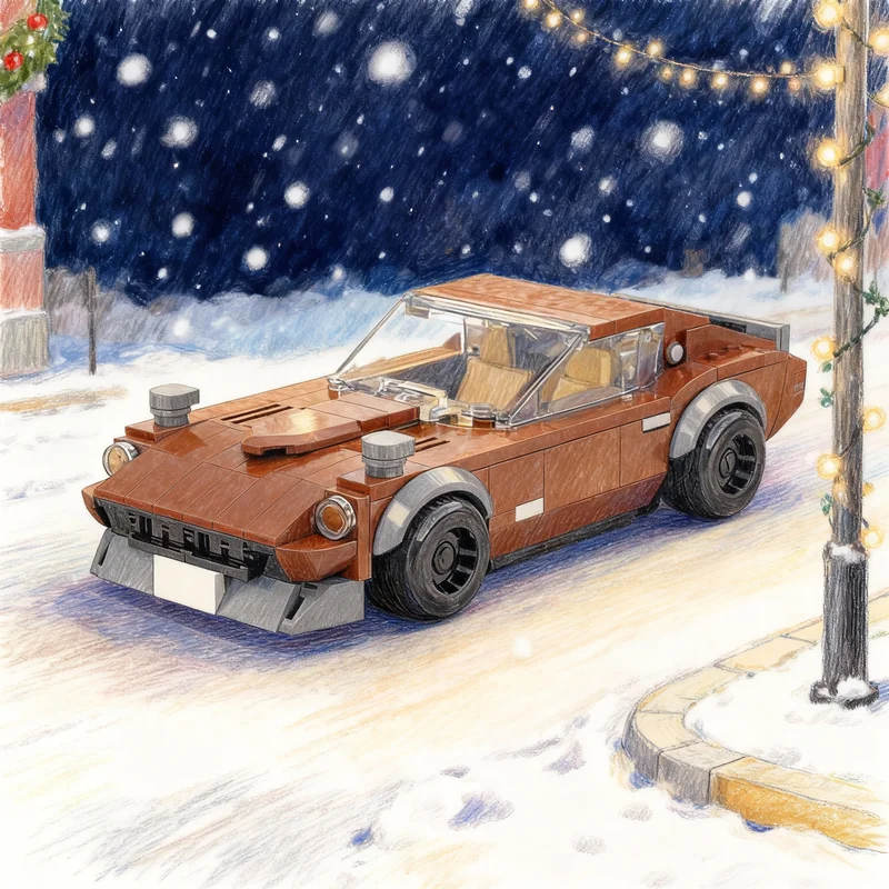 

331pcs MOC Fairlady 240Z Nissan Datsun Street City Champions Model Building Blocks DIY Gift Creative Collectible Display Decor