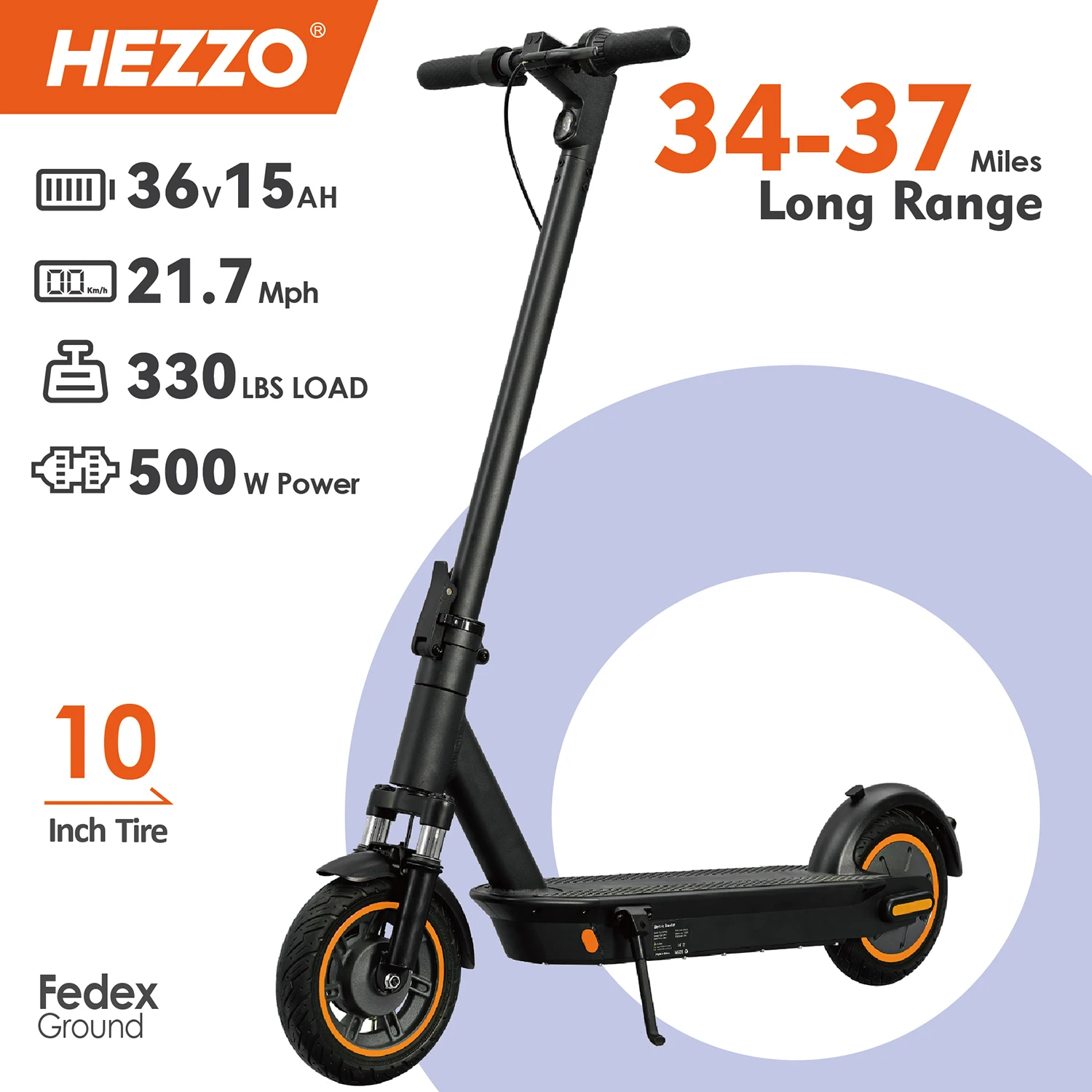 

Электрический скутер HEZZO 500 Вт G30, двойной мотор, максимальная скорость 35 км/ч, 36 В, 15 Ач, 10-дюймовый спортивный складной eScooter