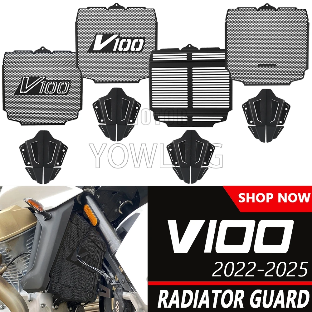 

For MOTO-GUZZI V 100 V100 Mandello/S V100 Stelvio 2023 2024 2025 2026 Motorcycle Radiator Grille Cover Guard Protection Protetor