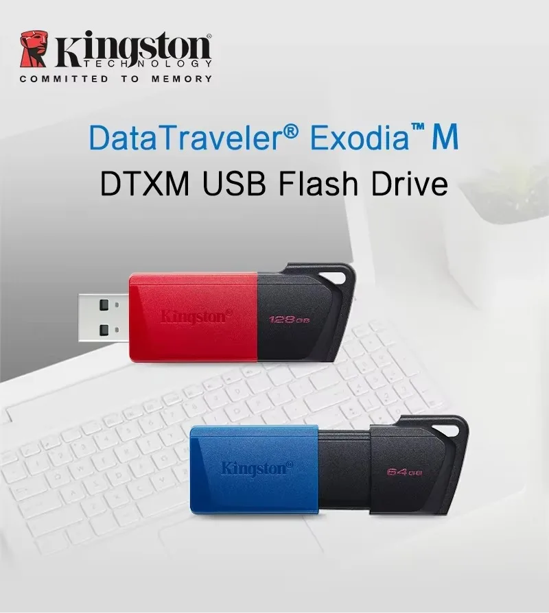 キングストン DataTraveler エクソディア M USB フラッシュドライブ 64 ギガバイト 128 ギガバイト 256 ギガバイト USB 3.2 ペンドライブミニキーメモリ DTXM フラッシュドライブコンピュータ用