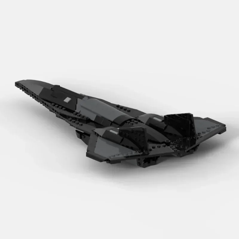 Moc Building Block Military Series Darkstar Hypersonic Aircraft Model Technology Bricks DIY Assembly Airplane Toys For Kid Child