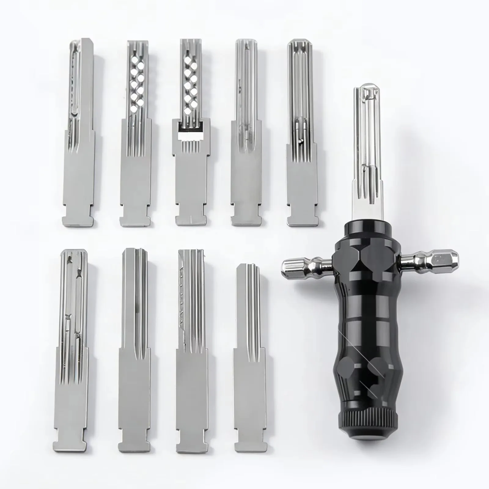 Multifunctional 10-piece Locking Set For Ghost Hand Kabbah Speed Storm Tin Foil Tool High Quality Stainless Steel Locksmith Tool