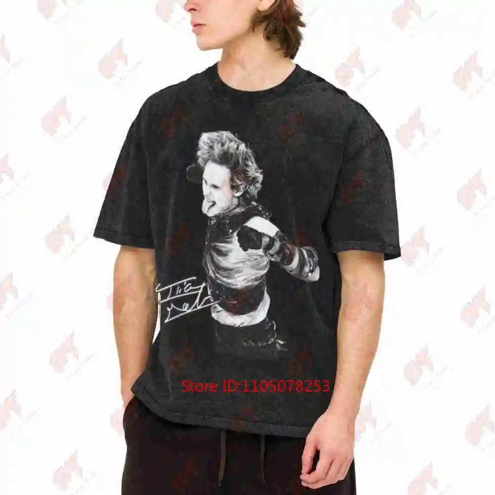 Ilia Malinin Quad Jump Legend Ice Skating Vintage Washed Tee Pure Cotton T-Shirt