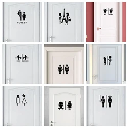 WC Toilet Entrance Sign Door Stickers For Public Place Home Decoration Creative Pattern Wall Decals Diy Funny Vinyl Mural Art