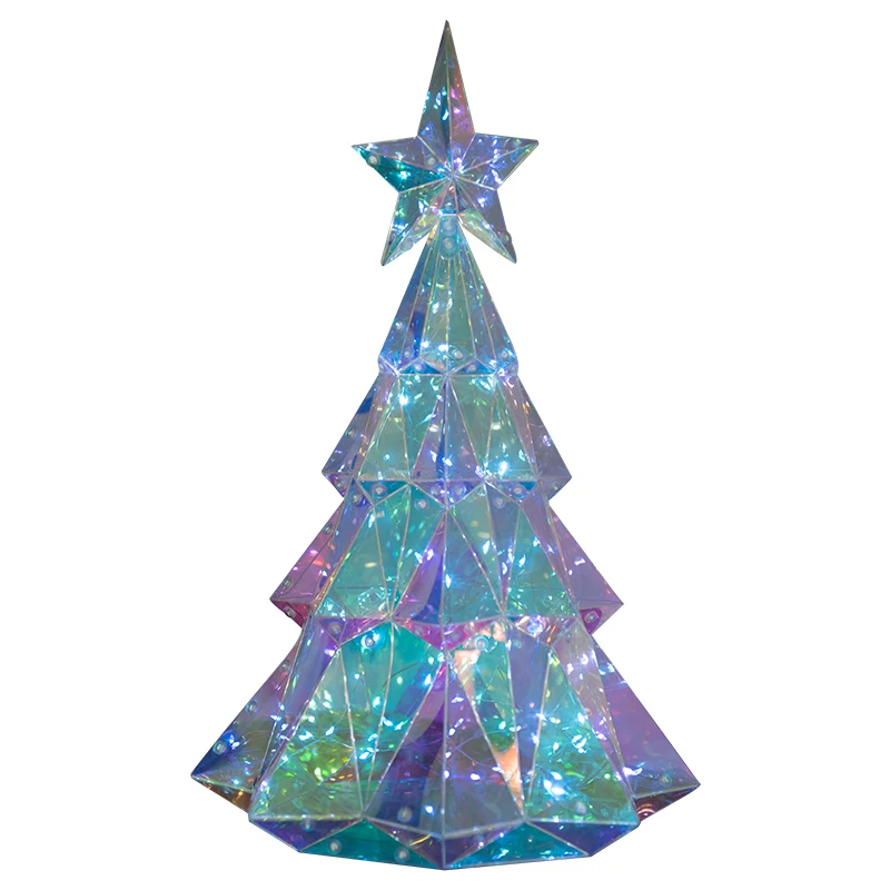 Glow Christmas Tree Decoration Hotel Window Ornaments Ambient Light Creative Home Small Christmas Day Decorations Night Lights