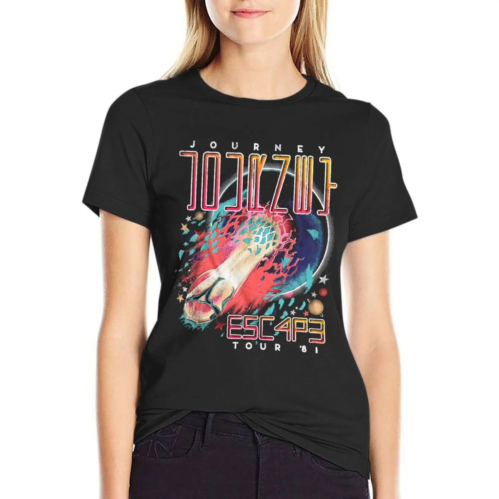 

Escape Tour 81 Journey T-Shirt summer tops summer clothes female graphics Women's tops