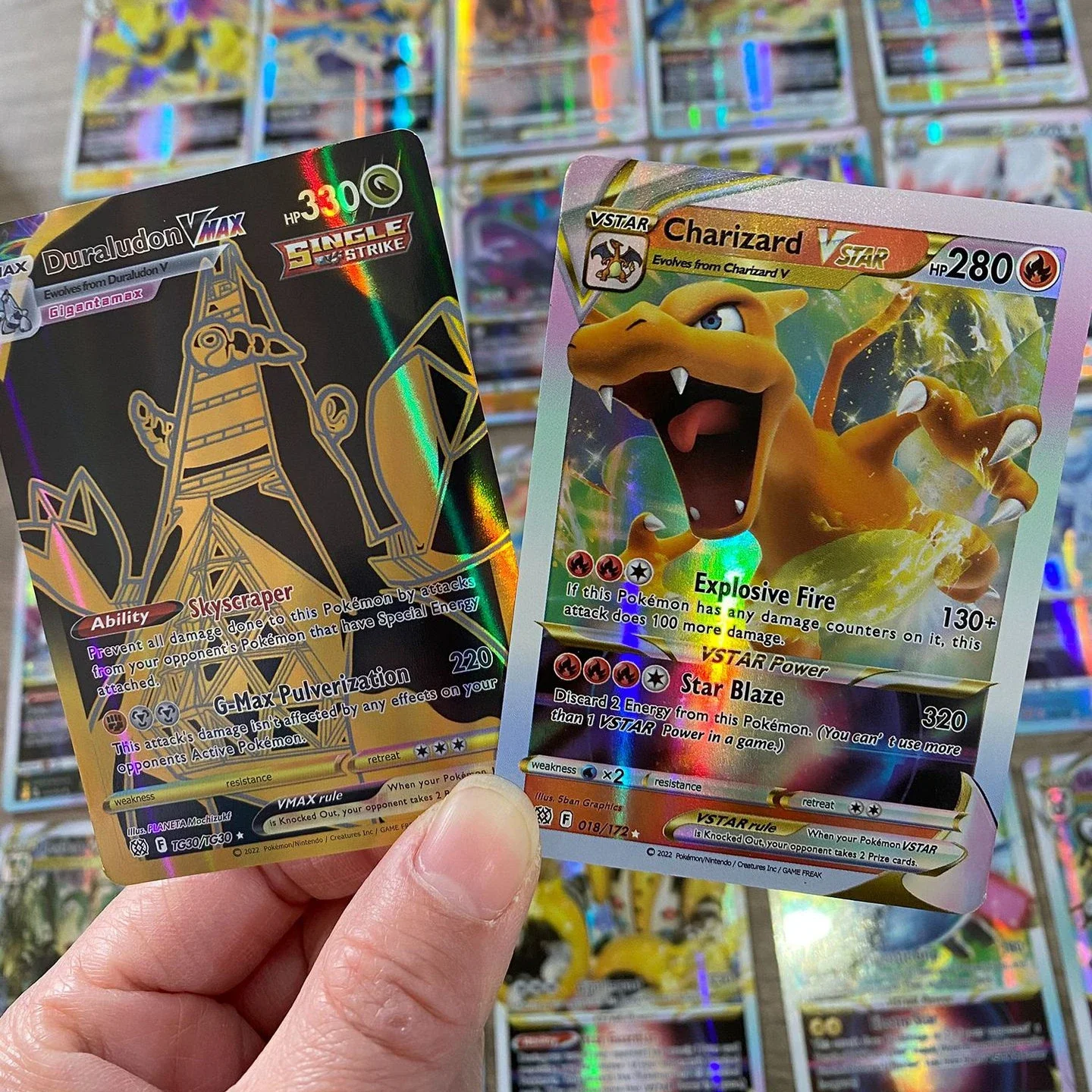 Cartes Pokémon holographiques, cartes à collectionner Mewtwo, EX Vstar, Vmax, GX Letter, Rainbow Arc192., Shiny Charizard, New, English, IQUE ish,