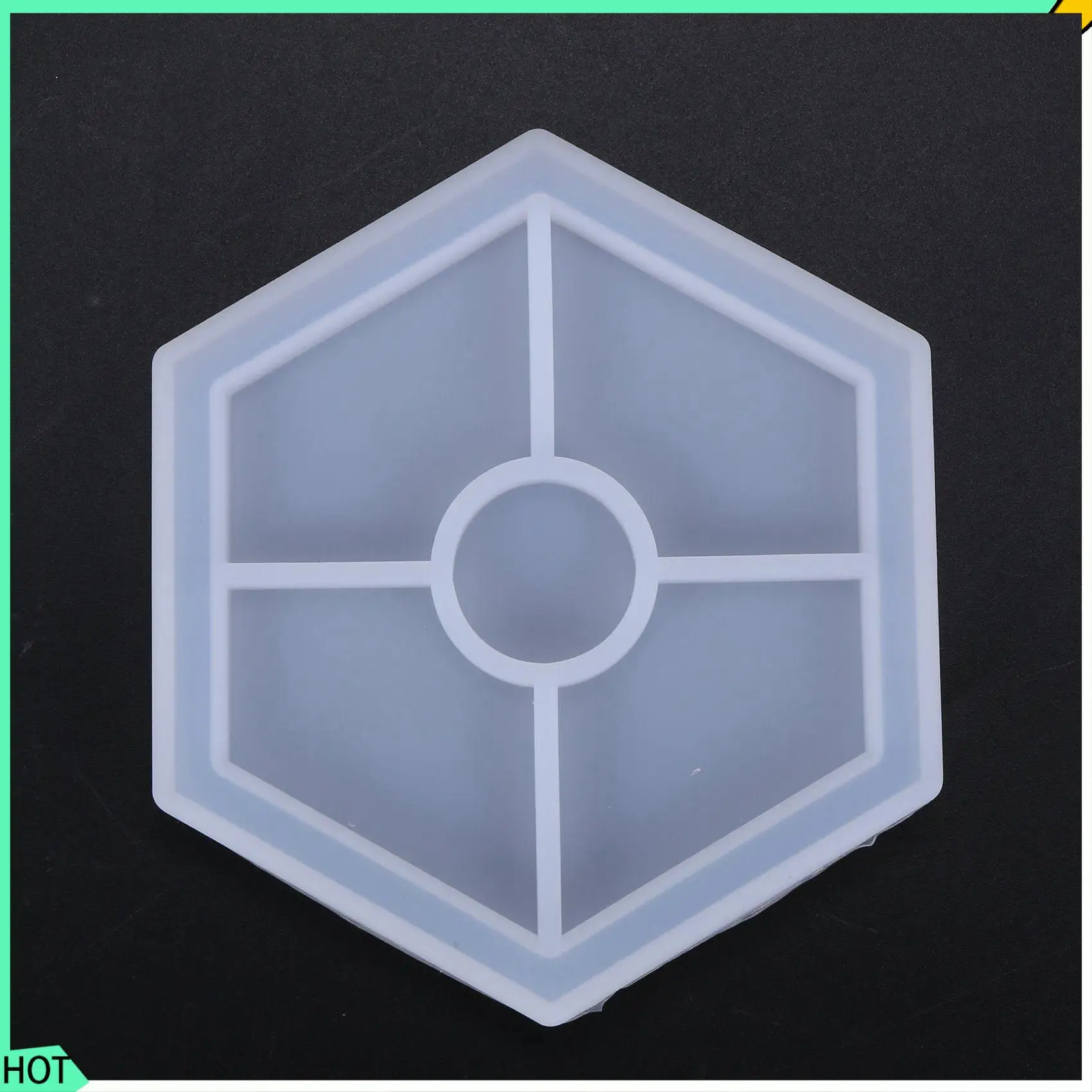 AWAH 24 Pack Hexagon Silicone Coaster Molds Silicone Resin Mold, Epoxy Molds For Casting With Resin, Concrete, Cement
