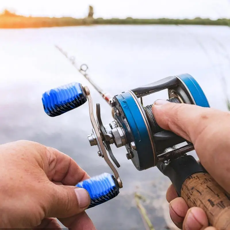 Poignée de moulinet de pêche en caoutchouc antidérapant, bouton de moulinet Baitcaster, manchon pour filature lointaine en silicone, bascule universelle