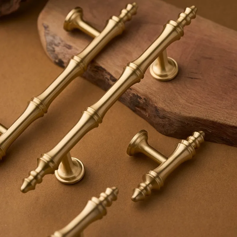 

Solid Brass Kitchen Cabinet Handles Drawer Pulls T Bar Handles Kitchen Cupboard Knobs Wardrobe Furniture Door Handle Hardware
