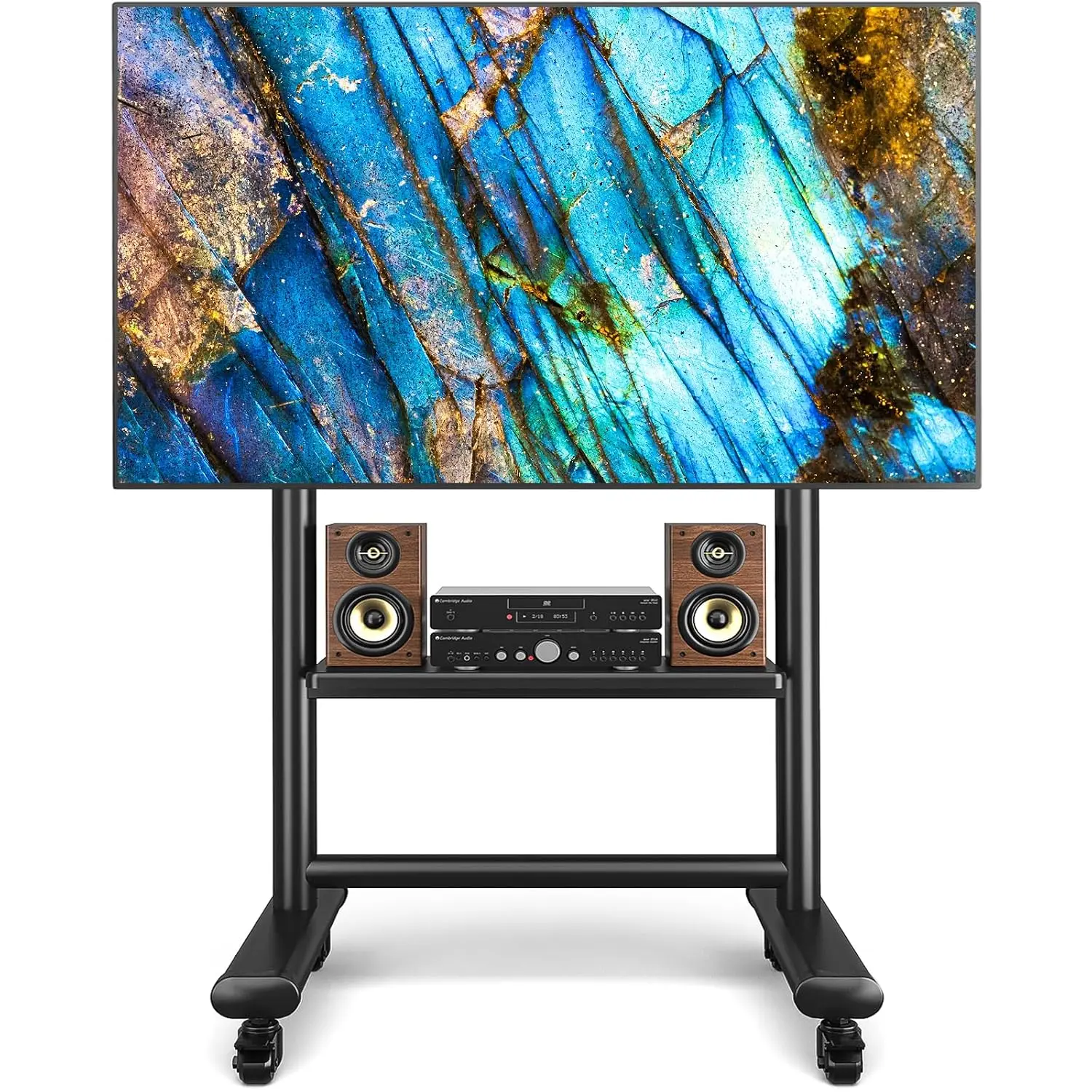 Heavy Duty Mobile TV Stand for 50-92 Inch Large TVs up to 200lbs