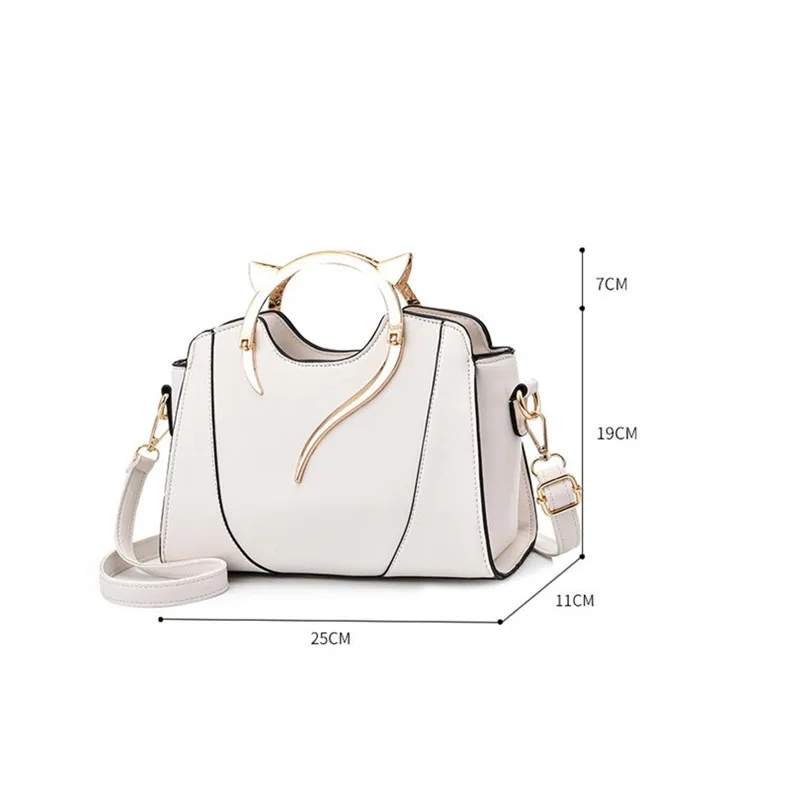 Vento Marea Handbag For Women 2023 Fashion Design Purse Brand Tote Soft PU Leather Shoulder Bag Side Cat Quality Crossbody White