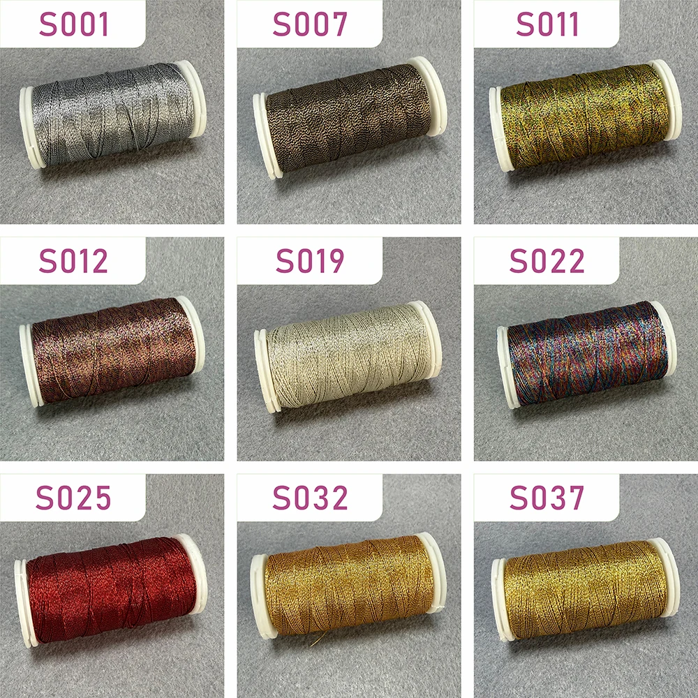 2026 Sanbest 3-fädiges Metallic-Filzgarn-Set für Shuttle-Tatting-Spitze, DIY handgemachtes Armband, Ohrringe, Makramee-Garn-Bastelset – Detail 12