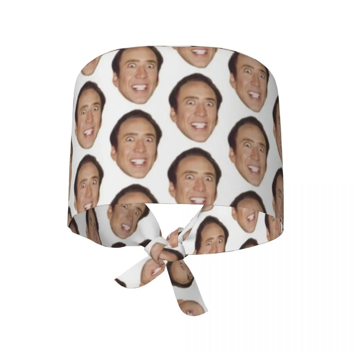 

Nicolas Cage Face Pattern Beauty Pet Vet Surgical Cap Spa Pet Shop Vet Dental Nurse Work Hats Cap Casual Unisex Scrubs Cap