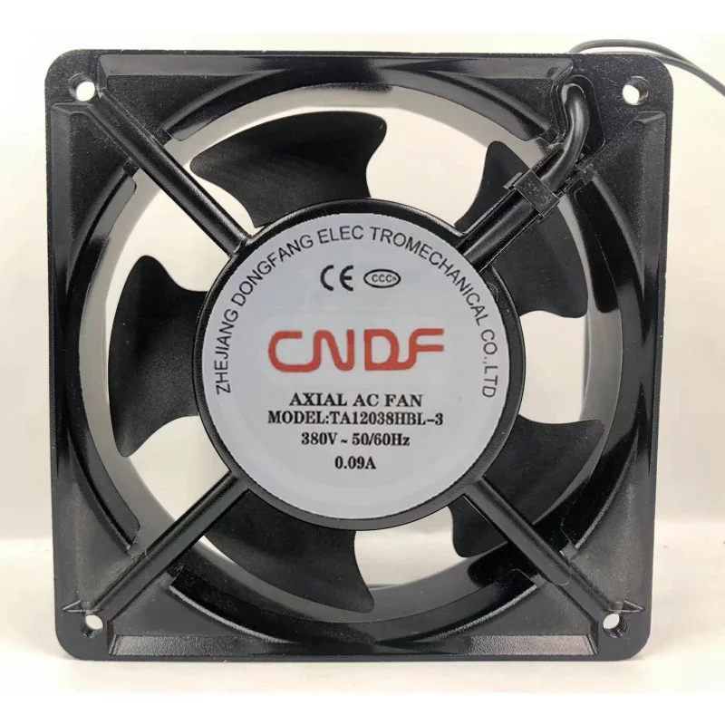 

M New CNDF TA12038HBL-3 380V 0.09A 2-Wire AC cooling fan#QW
