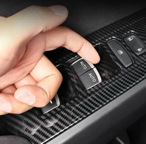 4Pcs Carbon Fiber Window Switch Panel Cover Frame Trim For Acura Integra 2023+