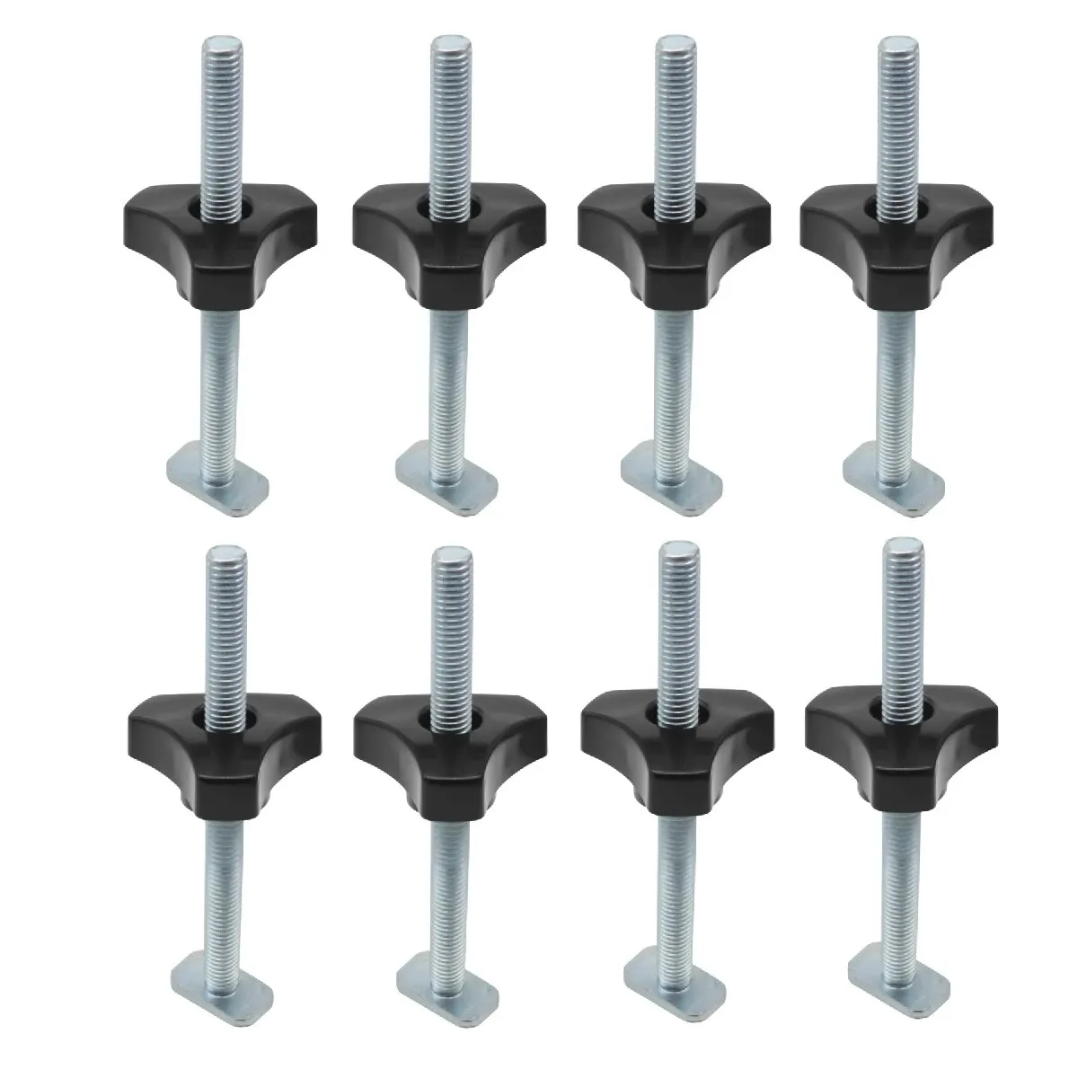 10/16Pcs Zestaw pokręteł T-Bolt - Nakrętka ślizgowa T-Slider Zestaw śrub i nakrętek T - Śruba T i plastikowa nakrętka pokrętła