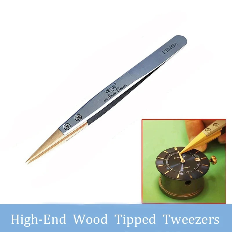 

Boxwood Tip Tweezer High-End Wood Tipped Tweezers Precision Anti-Magnetic Tweezers Pointed Does Not Hurt Watch Parts