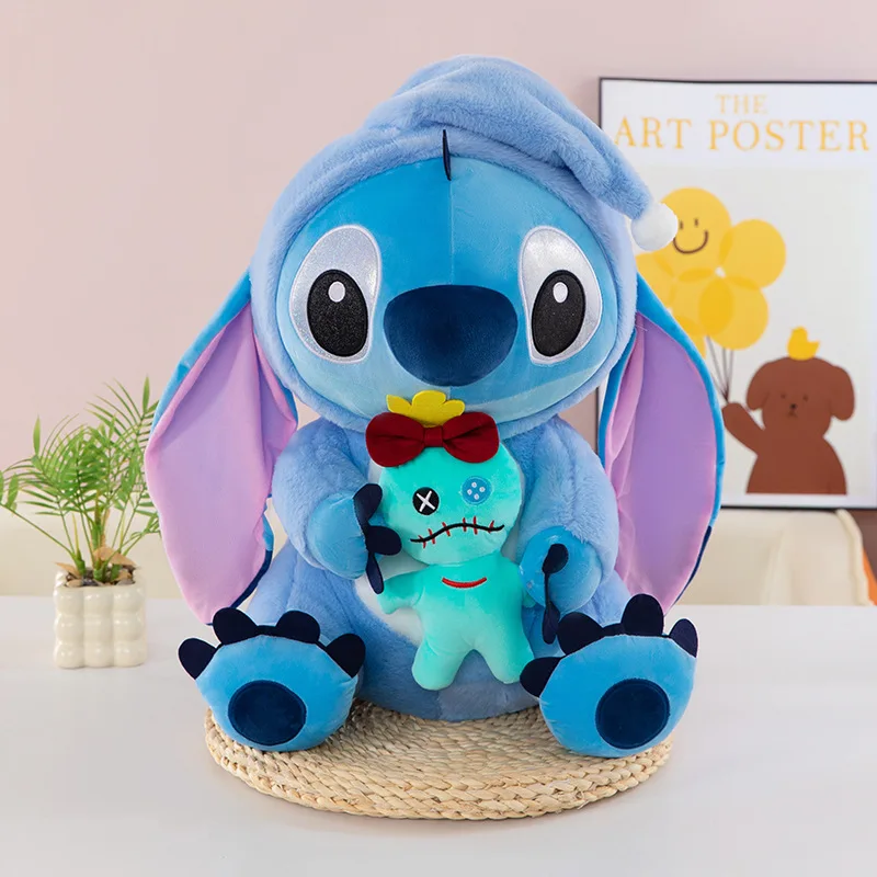 60cm Kawaii Anime Stitch Plush Toy Large Stich Stuffed Doll Cute Cartoon Animal Kids Birthday Xmas Gift Perfect for Prize