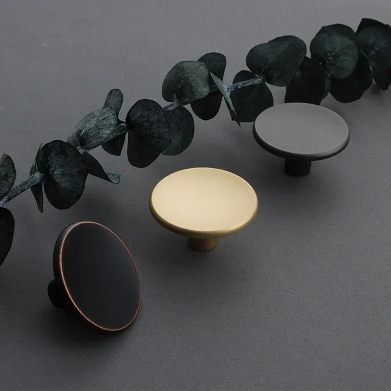 

Modern Simple Round Knob Drawer Knob Zinc Alloy Cupboard Wardrobe Dresser Closet Kitchen Door Pull Furniture Hardware